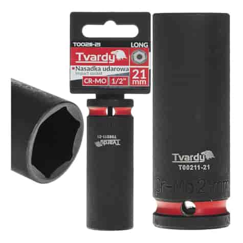 Deep impact socket  1/2  6PT 21mm CR-MO