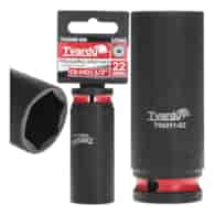 Deep impact socket  1/2  6PT 22mm CR-MO