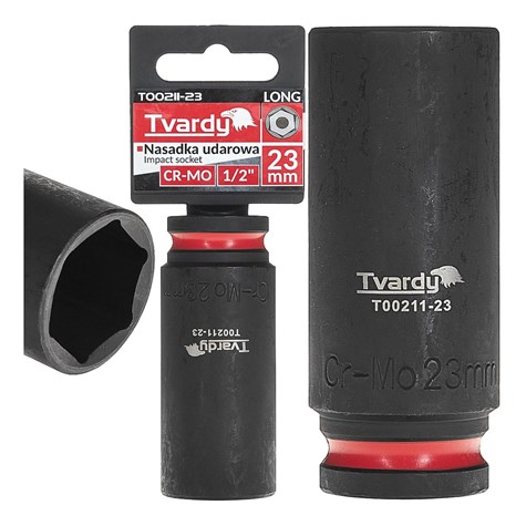 Deep impact socket  1/2  6PT 23mm CR-MO