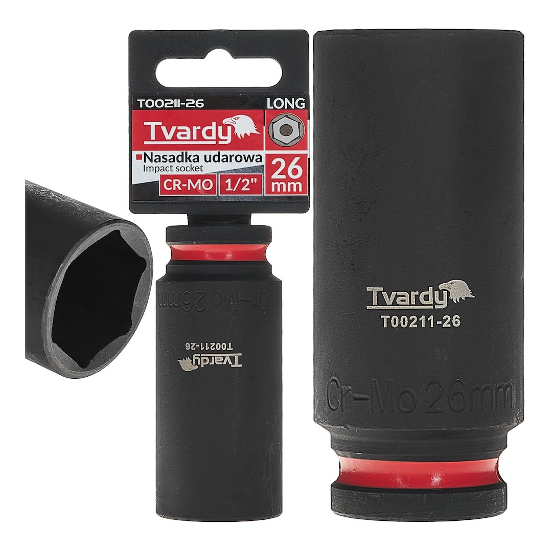 Dziļš trieciena sprausla 1/2" 6PT 26mm CR-MO