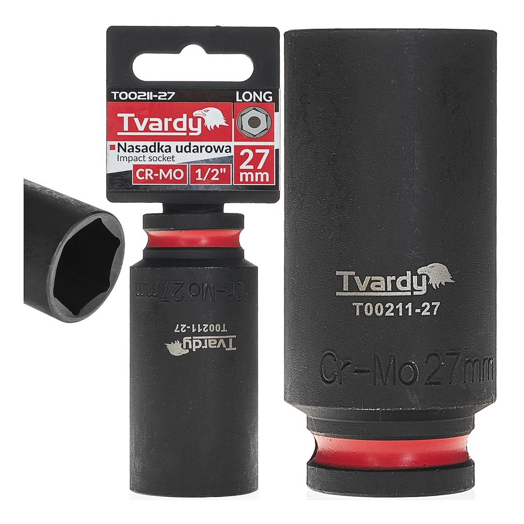 Dziļš trieciena sprausla 1/2" 6PT 27mm CR-MO