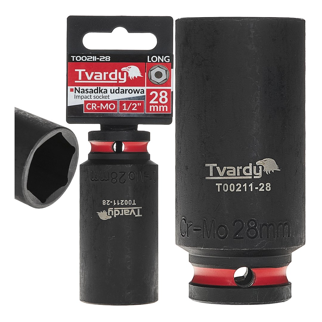 Deep impact socket  1/2  6PT 28mm CR-MO