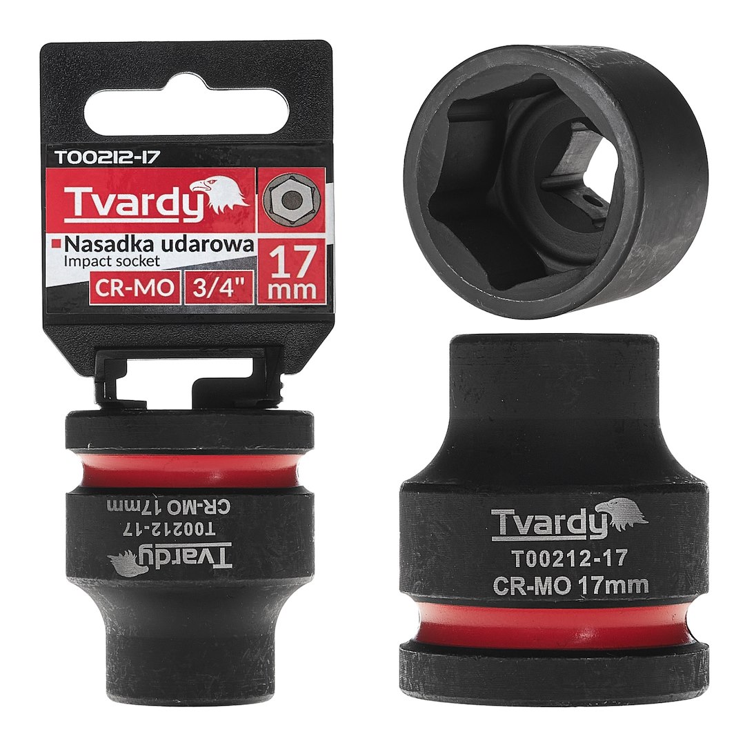 Impact socket  3/4  6PT 17mm CR-MO