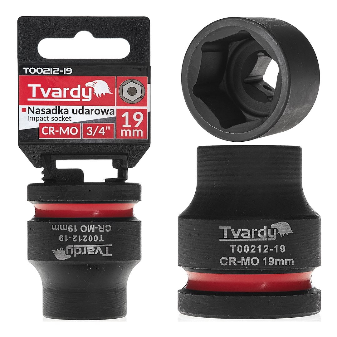 Impact socket  3/4  6PT 19mm CR-MO