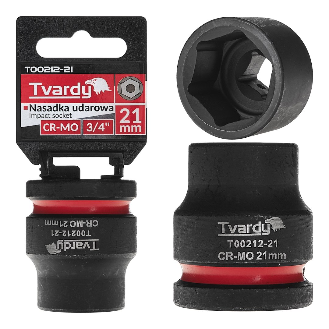 Impact socket  3/4  6PT 21mm CR-MO