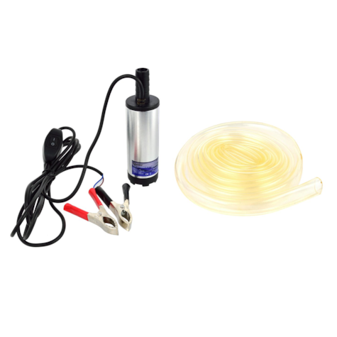 Submersible Transfer Pump Diesel Water Oil 12V 37mm + 3m Hose