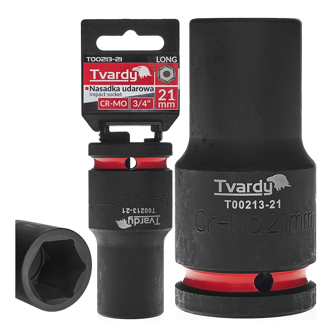 Dziļš trieciena sprausla 3/4" 6PT 21mm CR-MO
