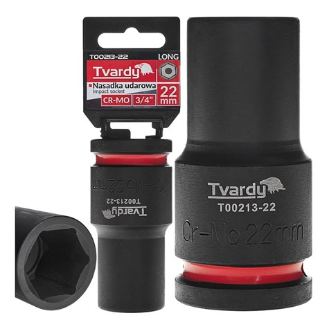 Deep impact socket  3/4  6PT 22mm CR-MO
