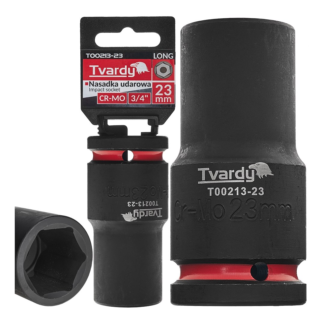 Dziļš trieciena sprausla 3/4" 6PT 23mm CR-MO