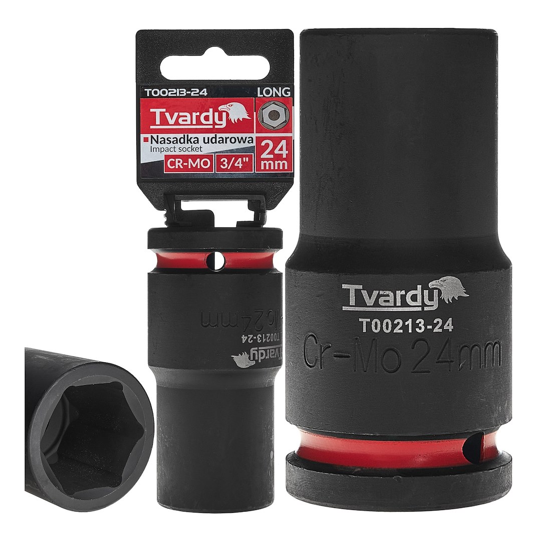 Dziļš trieciena sprausla 3/4" 6PT 24mm CR-MO