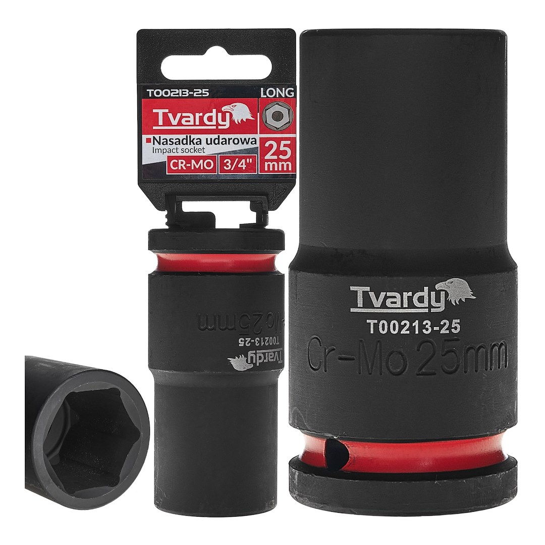 Dziļš trieciena sprausla 3/4" 6PT 25mm CR-MO