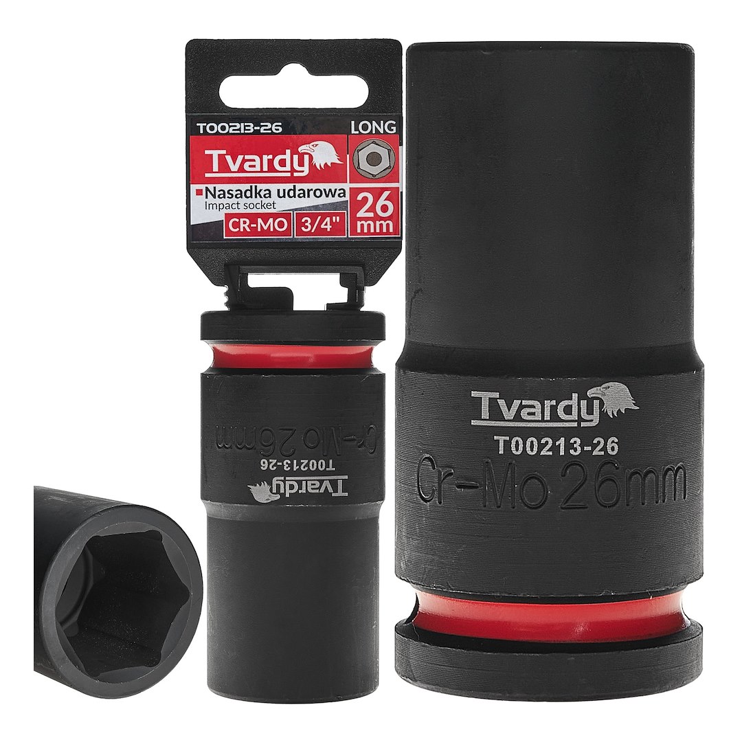Dziļš trieciena sprausla 3/4" 6PT 26mm CR-MO