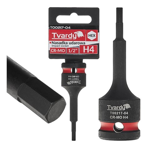 HEX impact socket 1/2  H4 CR-MO