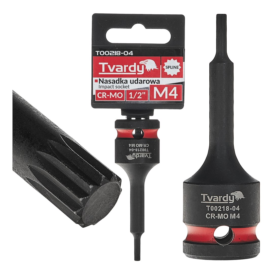 SPLINE trieciena ligzda 1/2" M4 CR-MO