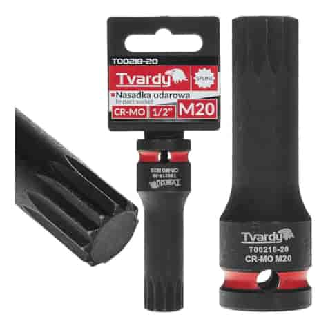 SPLINE impact socket 1/2  M20 CR-MO