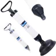 Compressed air pipe cleaning pump