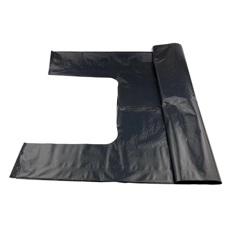 Worki na śmieci z USZAMI BARDZO MOCNE 125L (rolka 10szt) - czarne