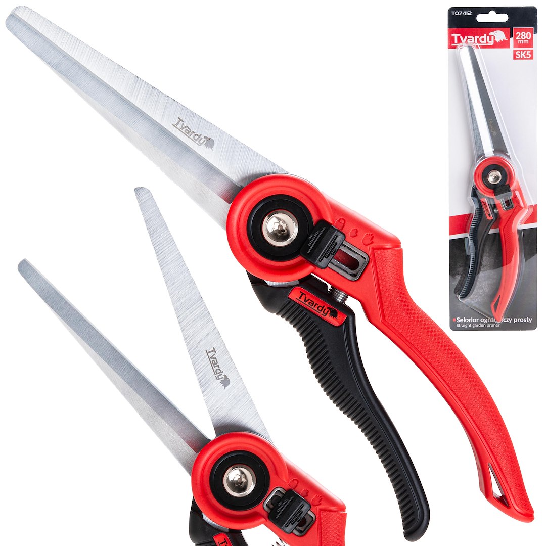 Straight garden pruner with bypass blade 280mm SK5