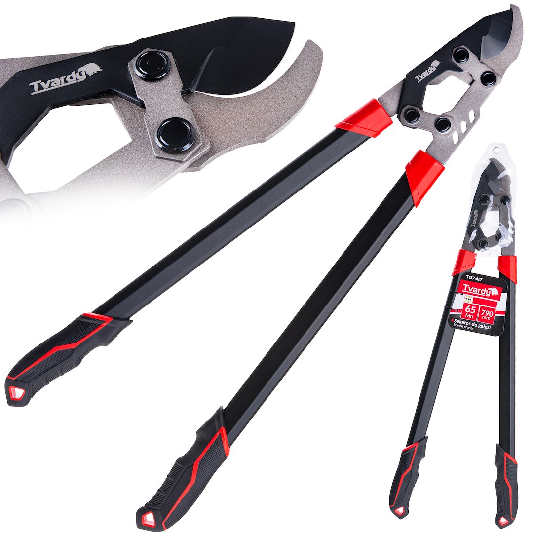 Branch pruner with ratchet and bypass blade 790mm 65Mn PTFE