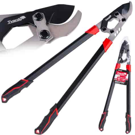 Branch pruner with ratchet and bypass blade 790mm 65Mn PTFE