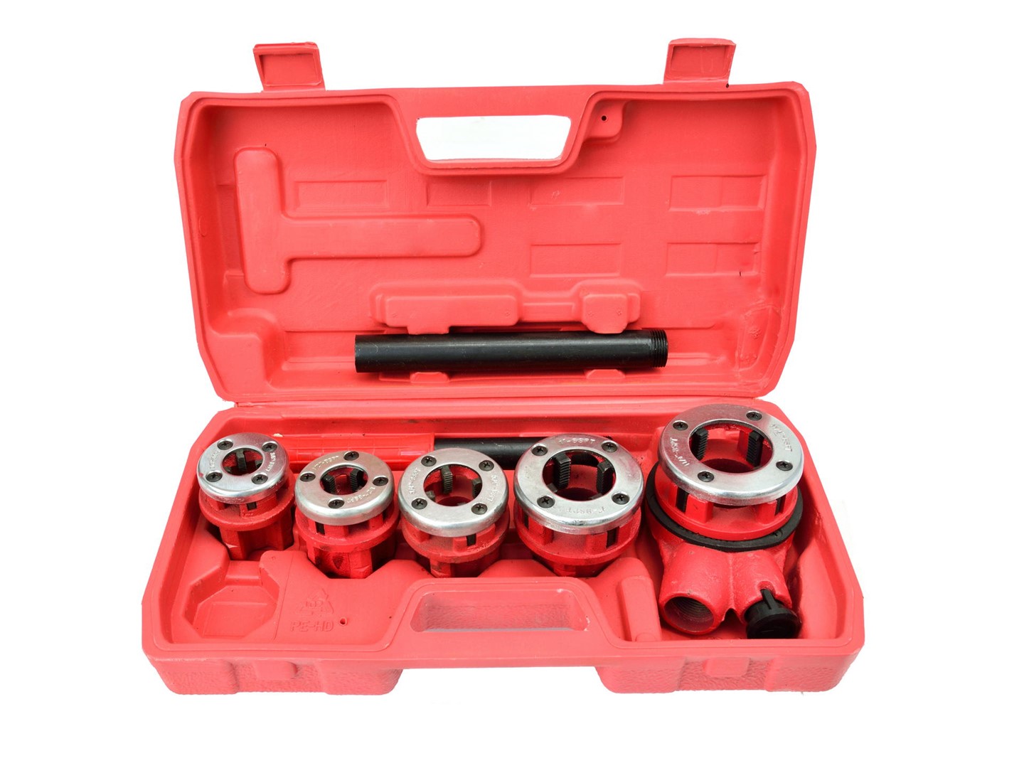 Ratchet Pipe Threading Set 5pcs from 3/8 to 1-1/4 in.