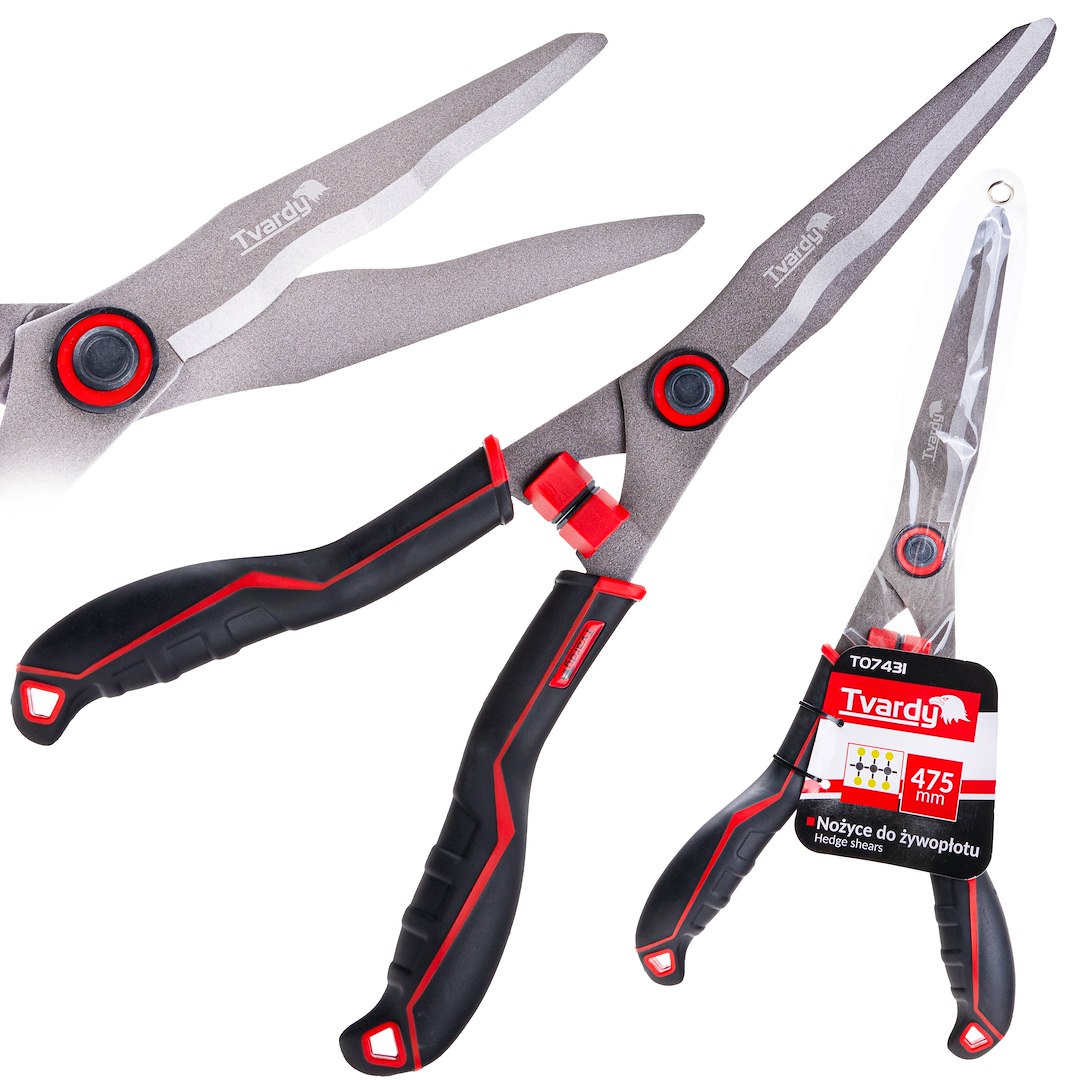 Hedge shears with wavy blade 475mm PTFE