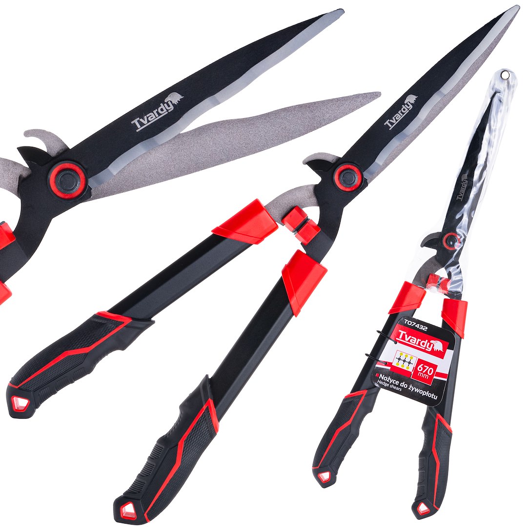 Hedge shears with wavy blade 670mm PTFE
