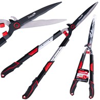 Telescopic hedge shears with wavy blade 735-865mm PTFE