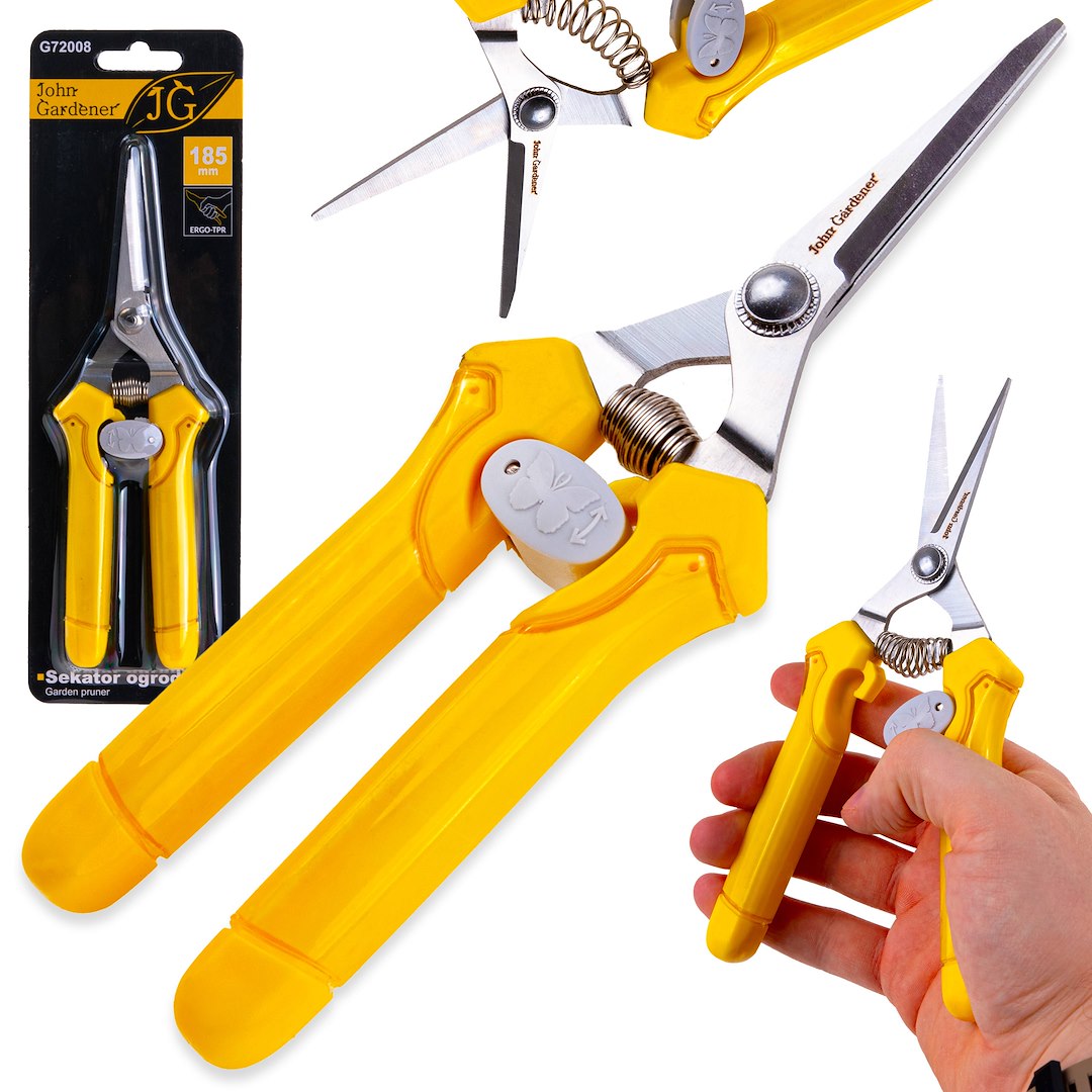 Sekator ogrodniczy – nożyczki proste z ostrzem mijającym 185mm ERGO-TPR (12/120)