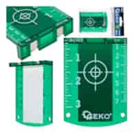 Green target card with a magnet