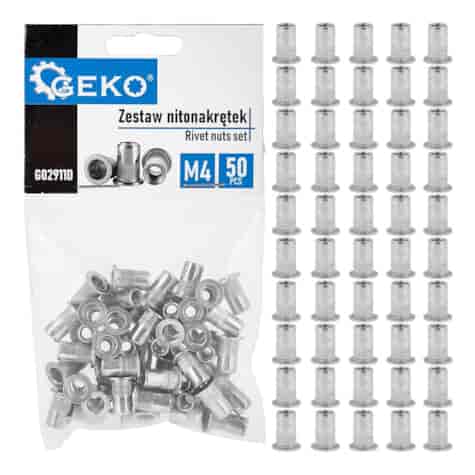 Zestaw nitonakrętek aluminiowych M4 0.5-2.0 50szt (200)