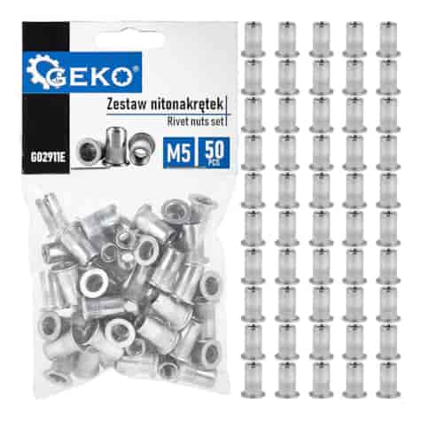 Zestaw nitonakrętek aluminiowych M5 0.5-2.5 50szt (160)