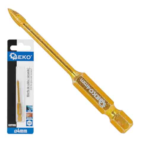 Wiertło do szkła i ceramiki HEX 4mm (500)