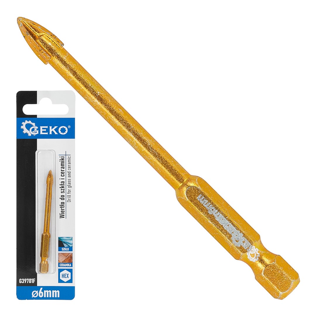 Wiertło do szkła i ceramiki HEX 6mm (500)