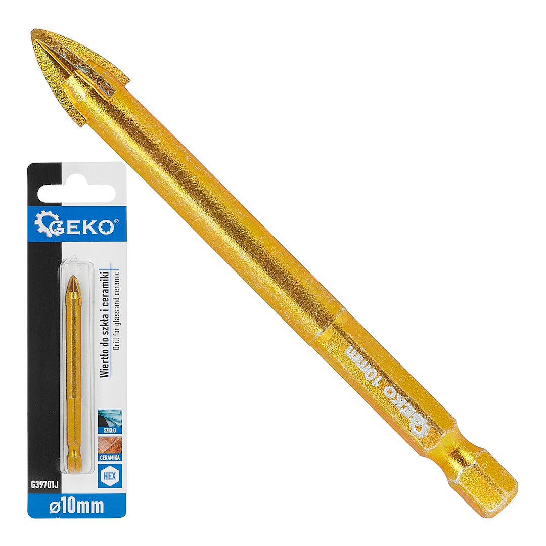 Wiertło do szkła i ceramiki HEX 10mm (500)
