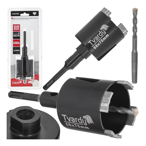 Otwornica diamentowa segmentowa turbo 68mm SDS Plus M16 (20)