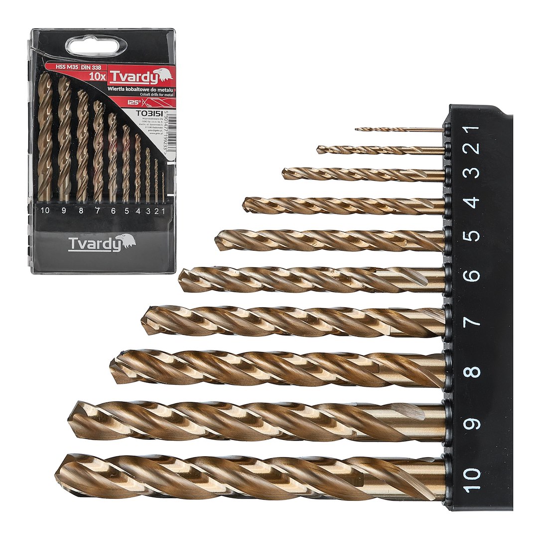 10pcs 1-10mm  of cobalt HSS M35 drills