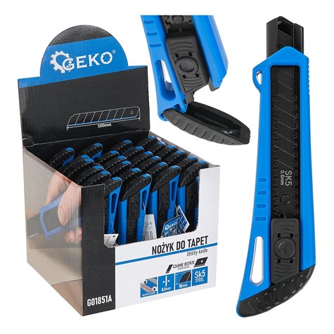 Nożyk do tapet 100x18x0.5mm typ nr. 2 – kartonik wystawowy (24/144)