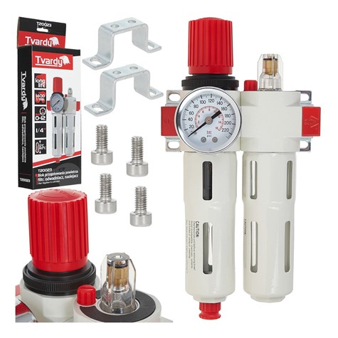 Blok przygotowania powietrza: filtr, odwadniacz, naolejacz  1/4  (20)