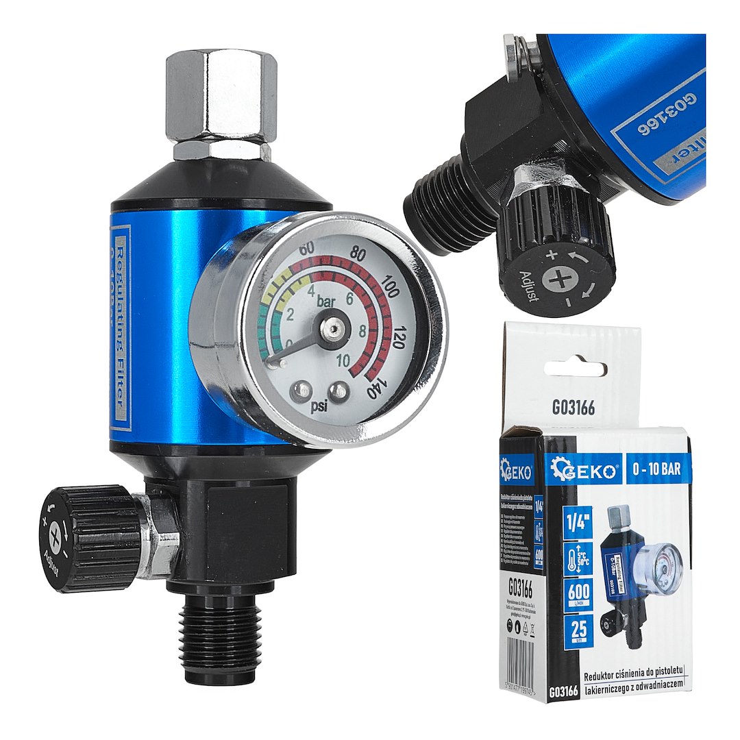 Reduktor ciśnienia do pistoletu lakierniczego z odwadniaczem 1/4″ (100)