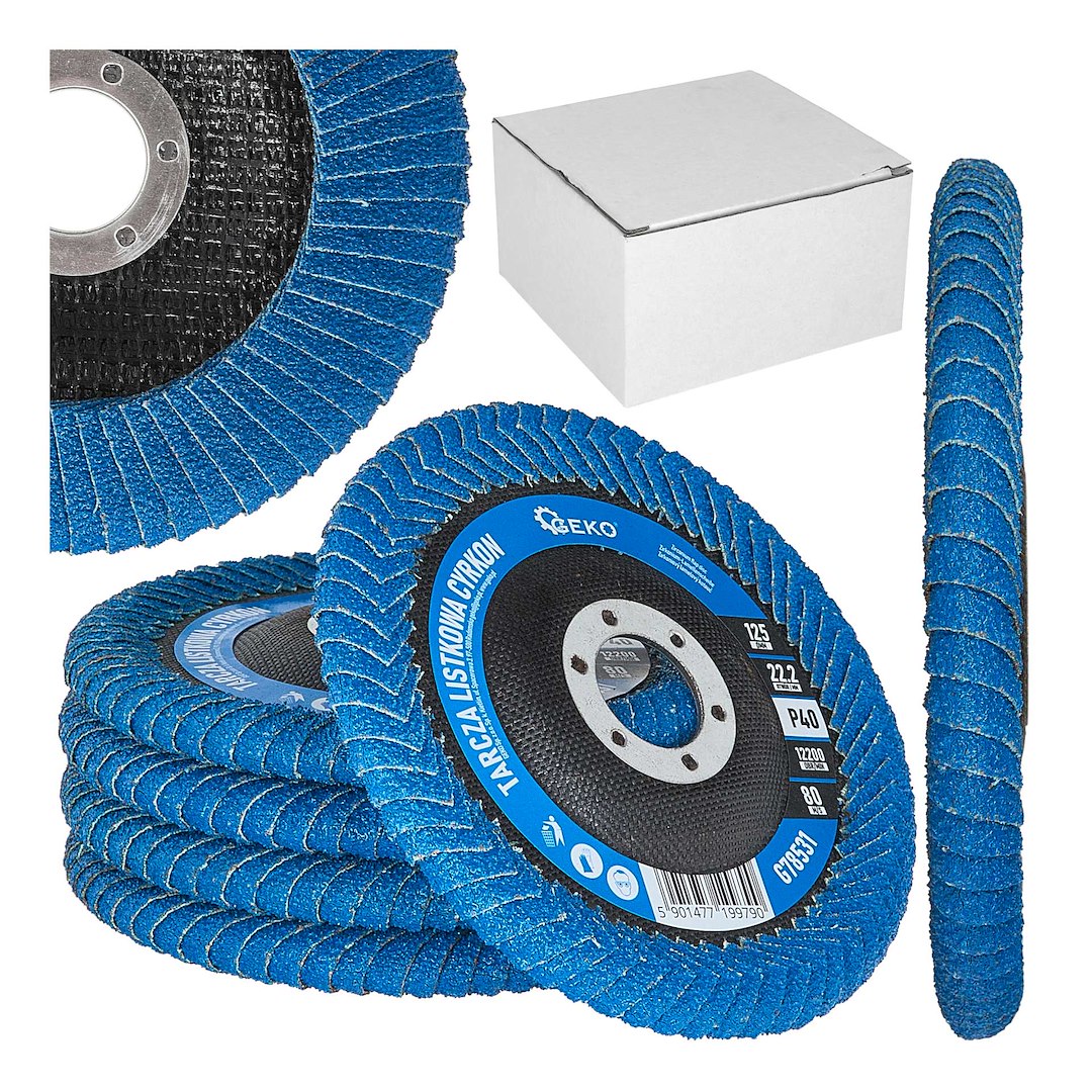 Zirconium flap disc for inguinal weld cavities 125 P40