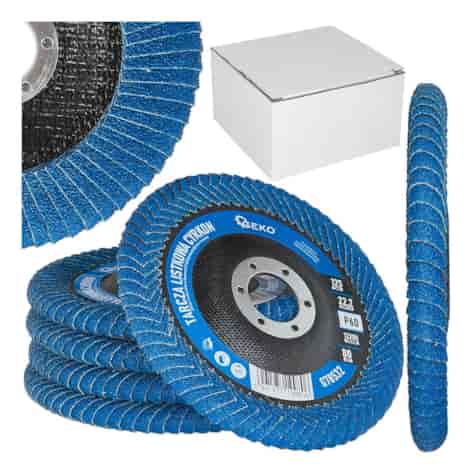Zirconium flap disc for inguinal weld cavities 125 P60