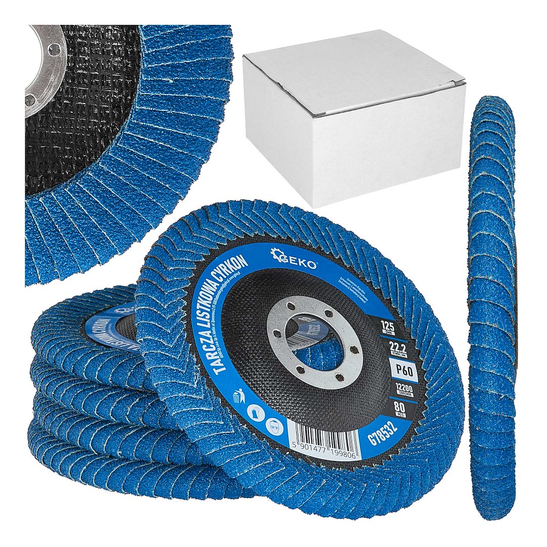 Zirconium flap disc for inguinal weld cavities 125 P60