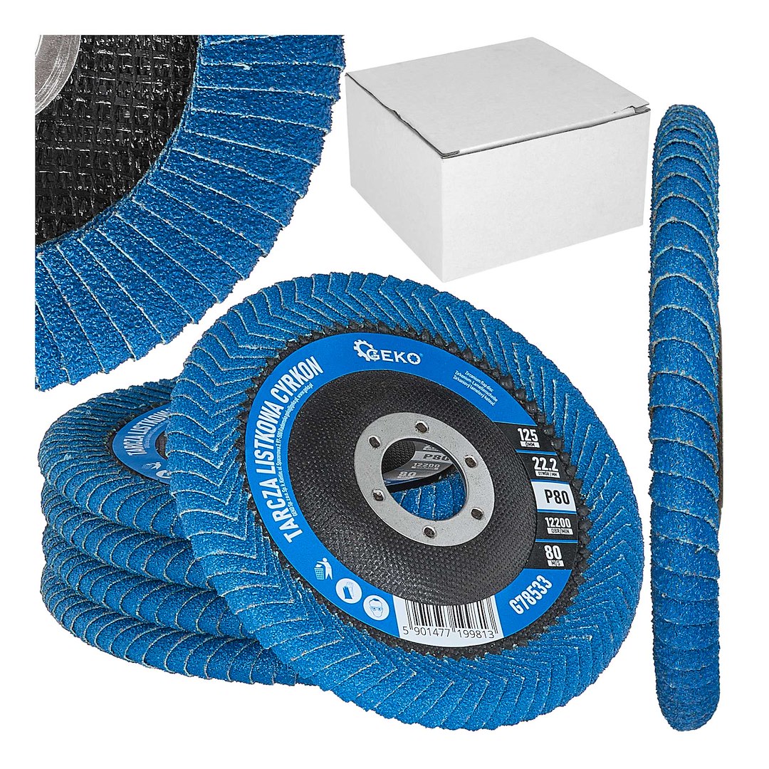 Zirconium flap disc for inguinal weld cavities 125 P80