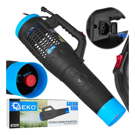 Turbo nozzle for mist duster and sprayer