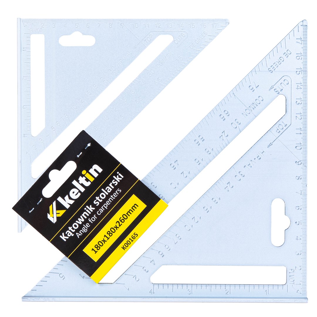 Kątownik stolarski budowlany 180mmx180x255mm (12/72)