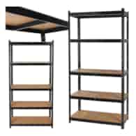 Regał magazynowy czarny 180x40x90cm 265kg wzmocniony (1)