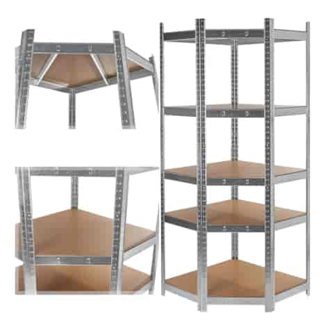 Regał magazynowy narożny 180x40x70cm 175kg (1)