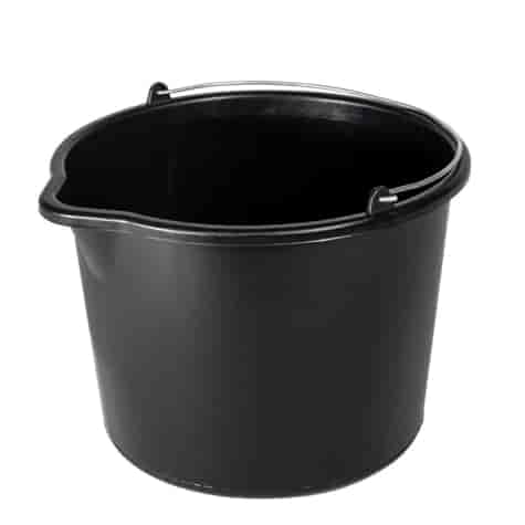 Wiadro budowlane 16L czarne Z LEJKIEM