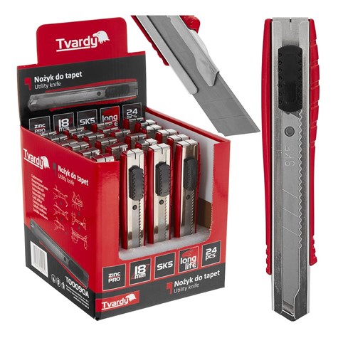 Nożyk do tapet 100x18x0.5mm GRIT SK5 TVARDY – kartonik wystawowy (24/96)